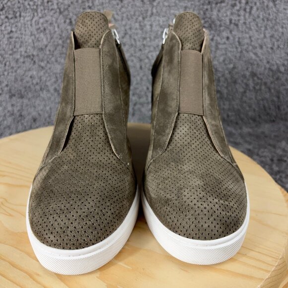 Linea Paolo Hidden Wedge Heel Shoe Felicia Womens Size 11 Suede Brown Ankle Boot - Picture 2 of 9